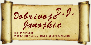 Dobrivoje Janojkić vizit kartica